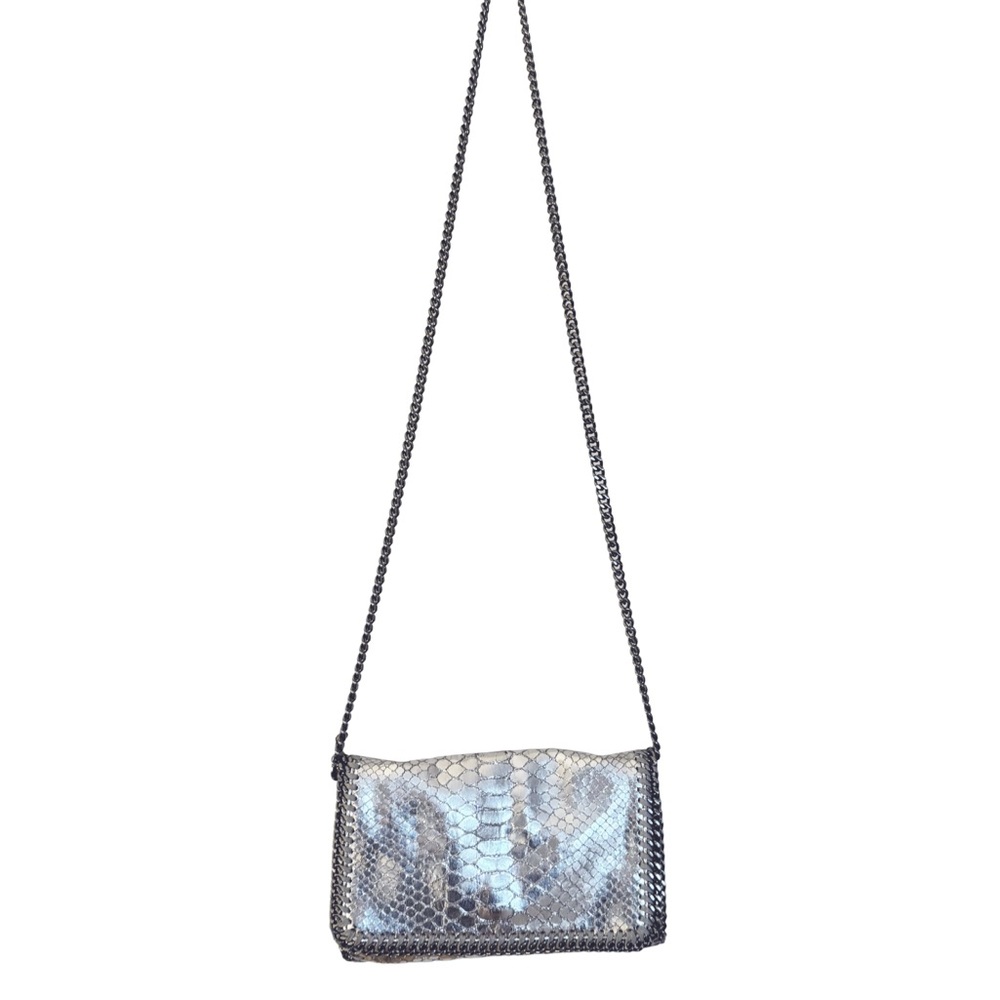 Stella McCartney Silver Python Embossed Leather F… - image 8